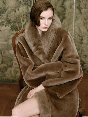 NOUR HAMMOUR Fur Shearling Coat | NWT Dior Chanel Hermès Louis Vuitton